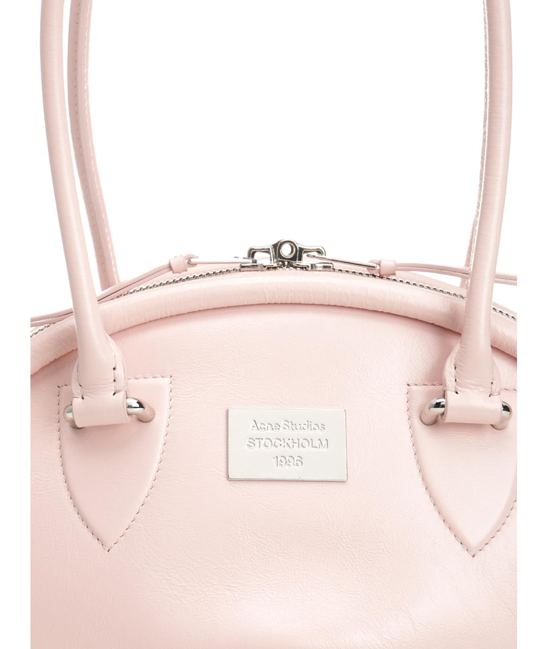 ACNE STUDIOS Розовая синтетическая сумка через плечо, фото 5