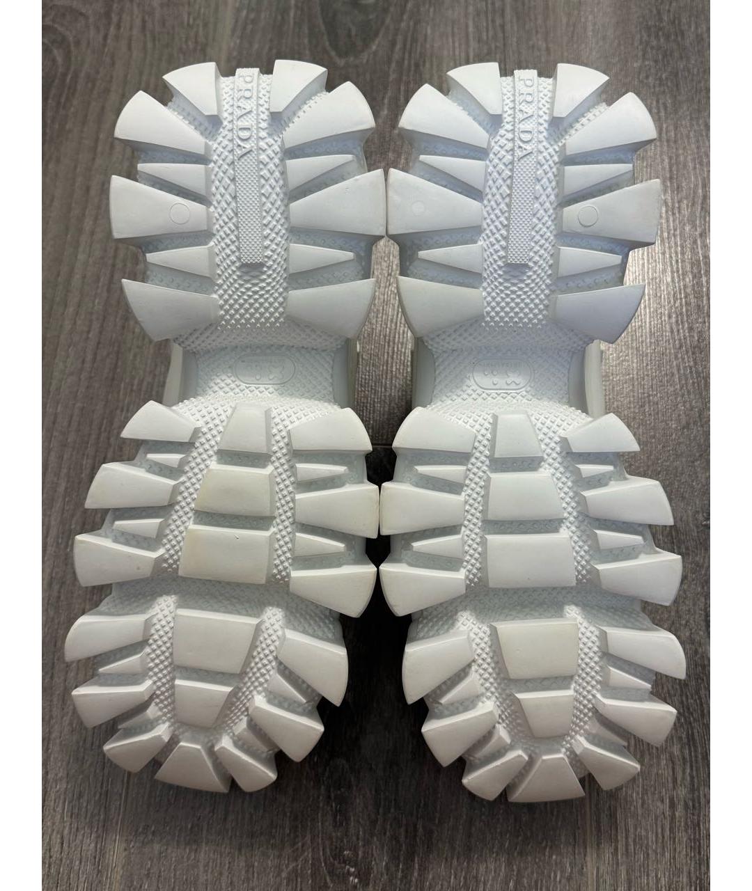 PRADA Белые синтетические кроссовки, фото 7