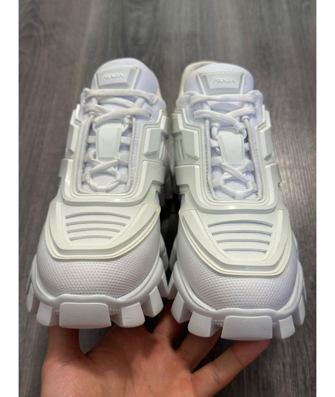 PRADA Белые синтетические кроссовки, фото 2