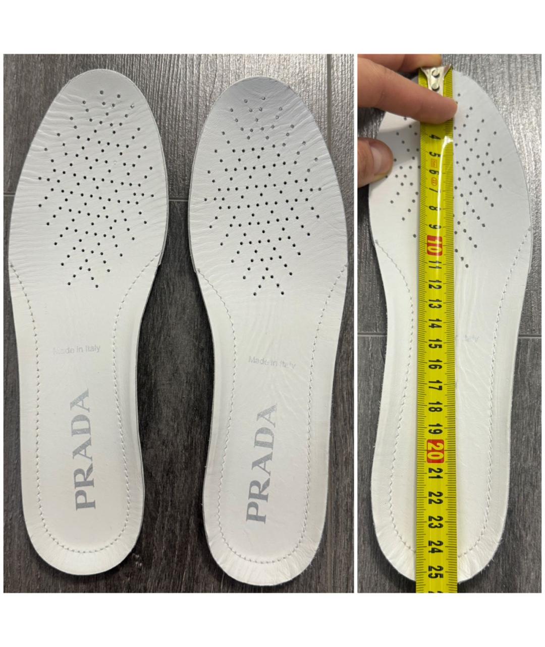 PRADA Белые синтетические кроссовки, фото 8