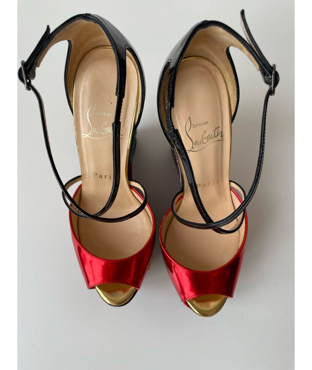 CHRISTIAN LOUBOUTIN Мульти босоножки, фото 4