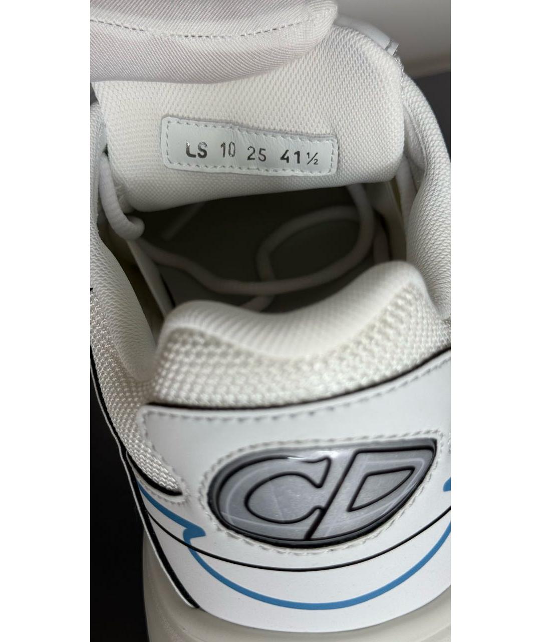 CHRISTIAN DIOR Белые текстильные низкие кроссовки / кеды, фото 7