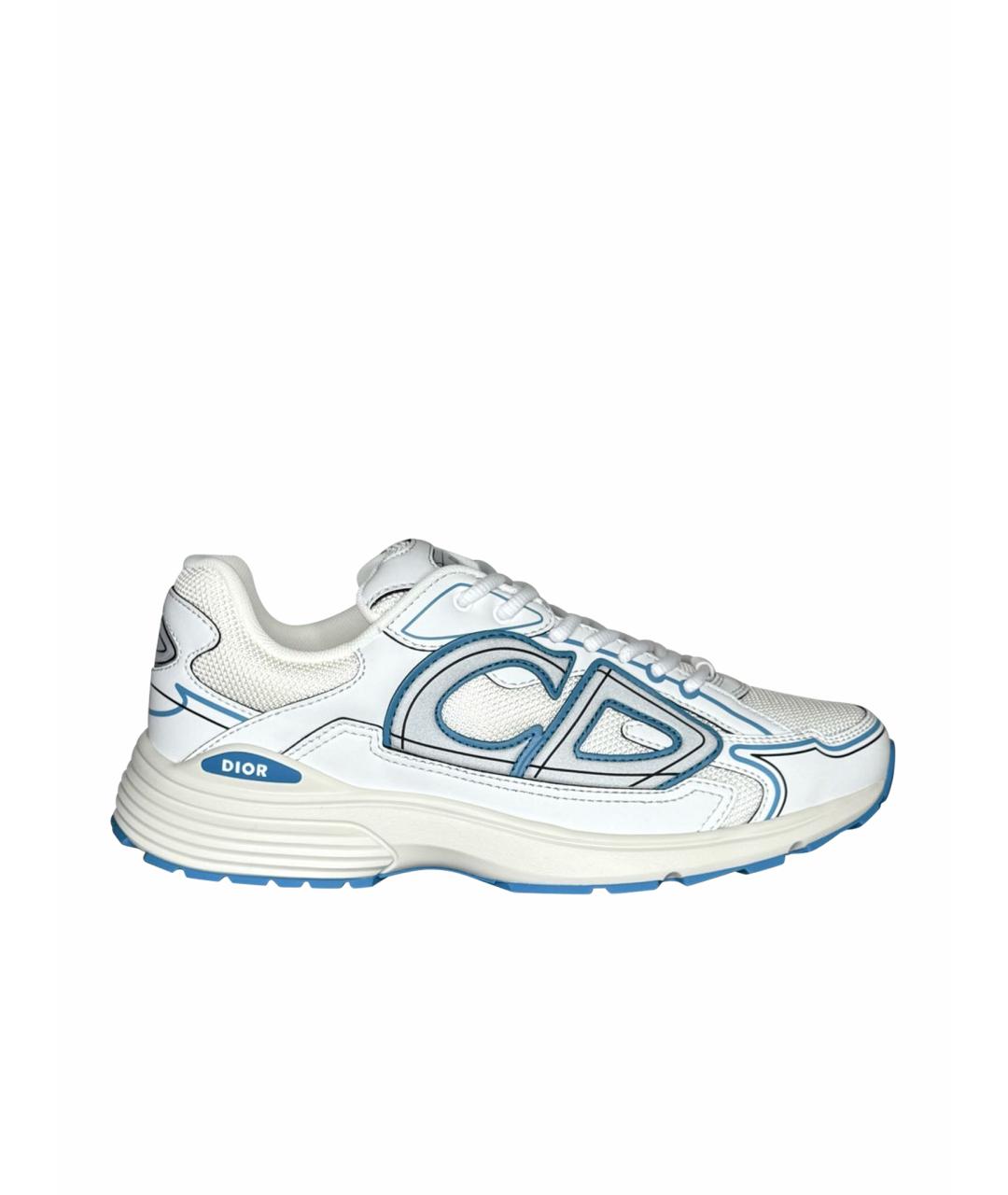 CHRISTIAN DIOR Белые текстильные низкие кроссовки / кеды, фото 1