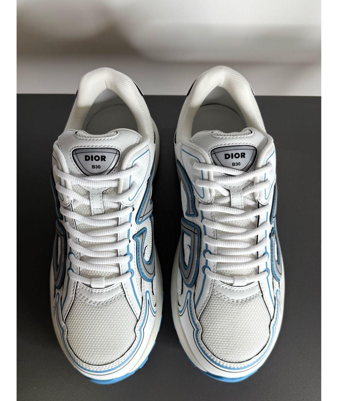 CHRISTIAN DIOR Белые текстильные низкие кроссовки / кеды, фото 2