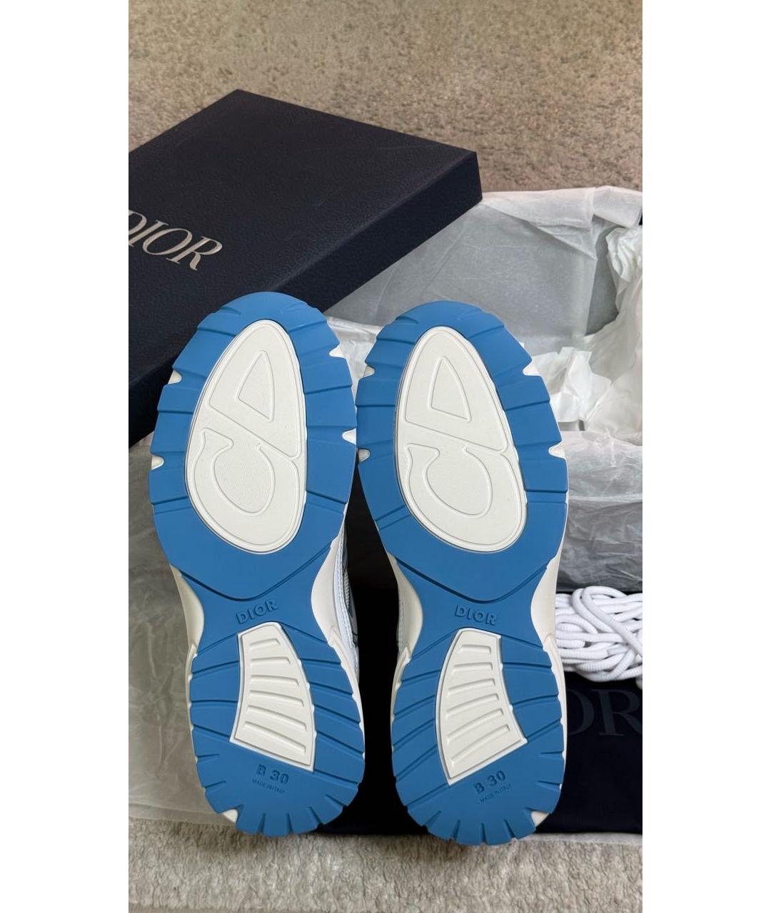 CHRISTIAN DIOR Белые текстильные низкие кроссовки / кеды, фото 6