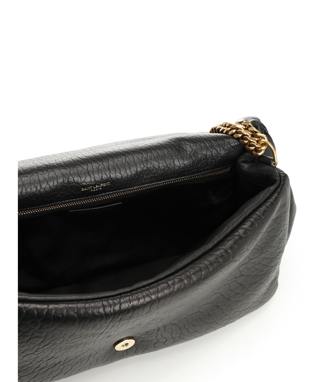 SAINT LAURENT Черная кожаная сумка через плечо, фото 4