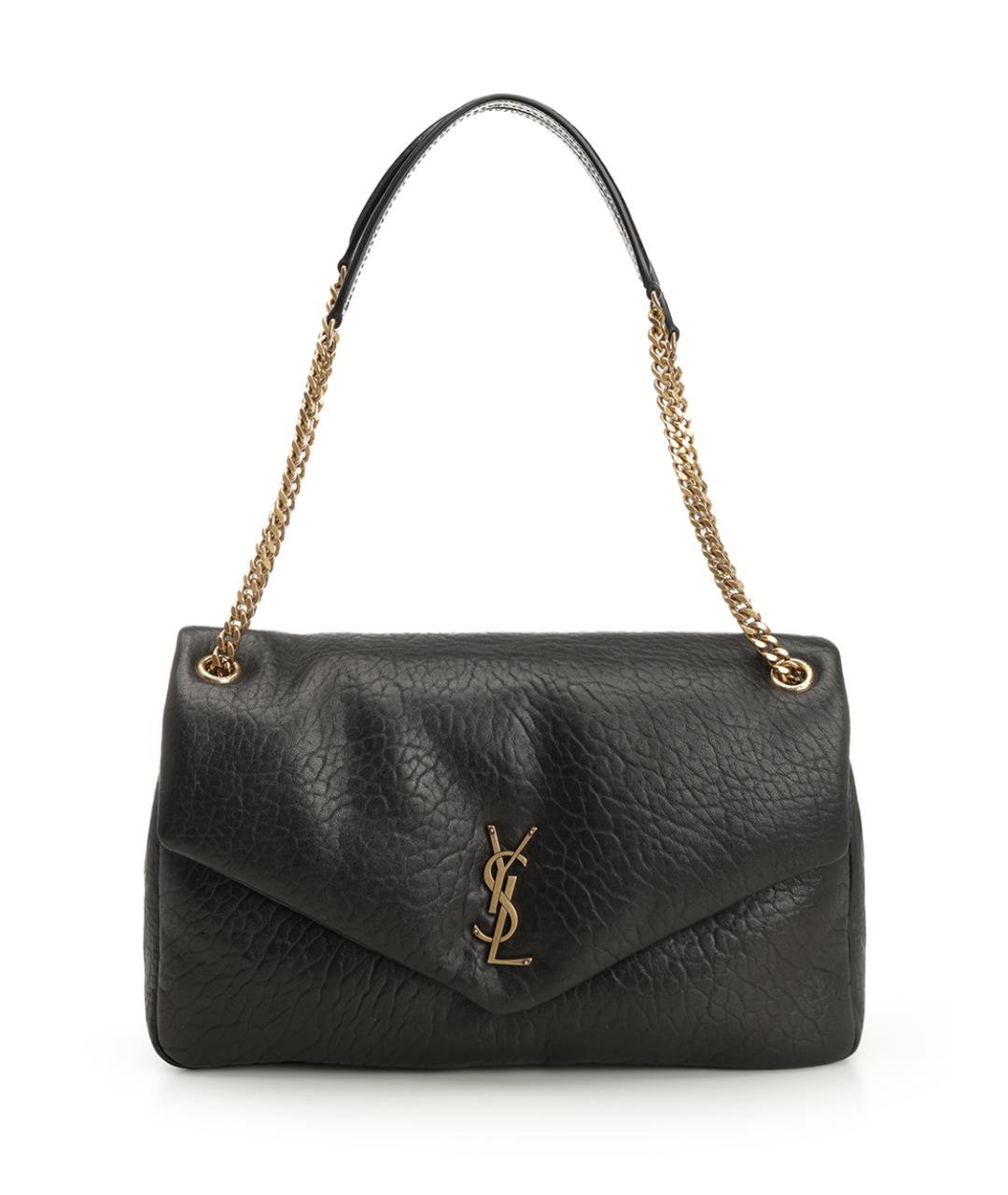 SAINT LAURENT Черная кожаная сумка через плечо, фото 1