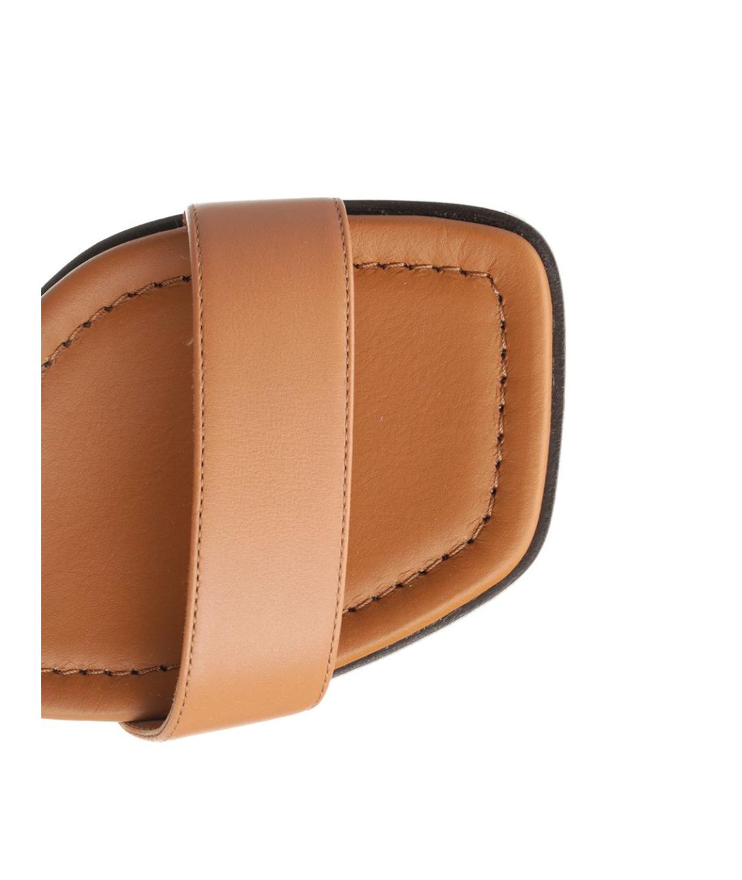 FERRAGAMO Коричневые кожаные босоножки, фото 4