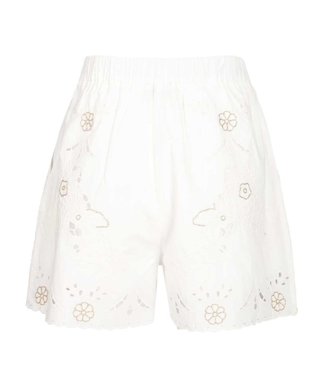 FORTE FORTE Белые хлопковые шорты, фото 2