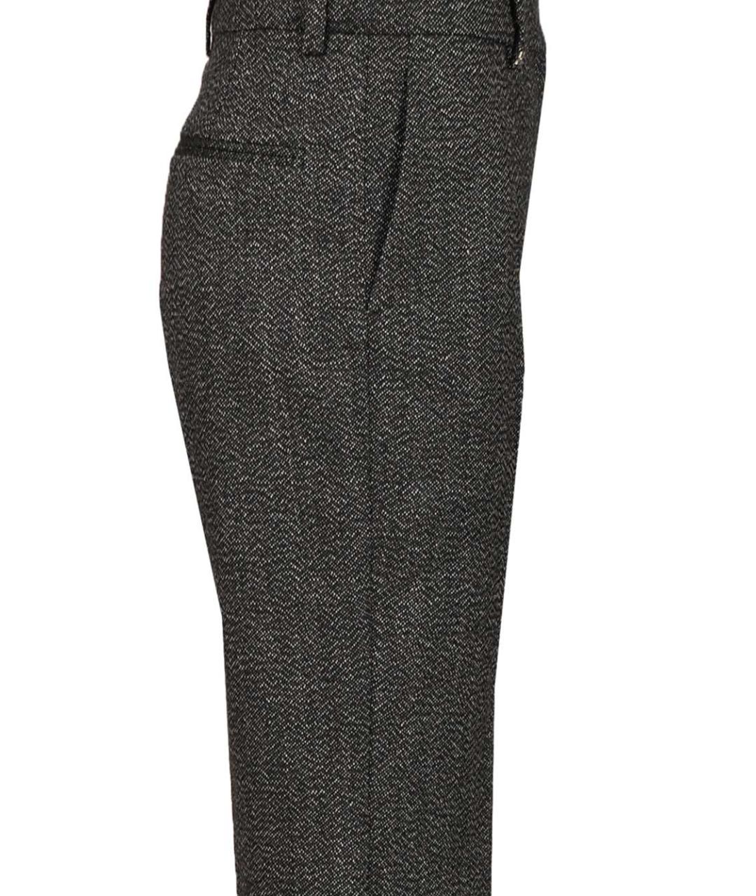 COURREGES Черные шерстяные прямые брюки, фото 3