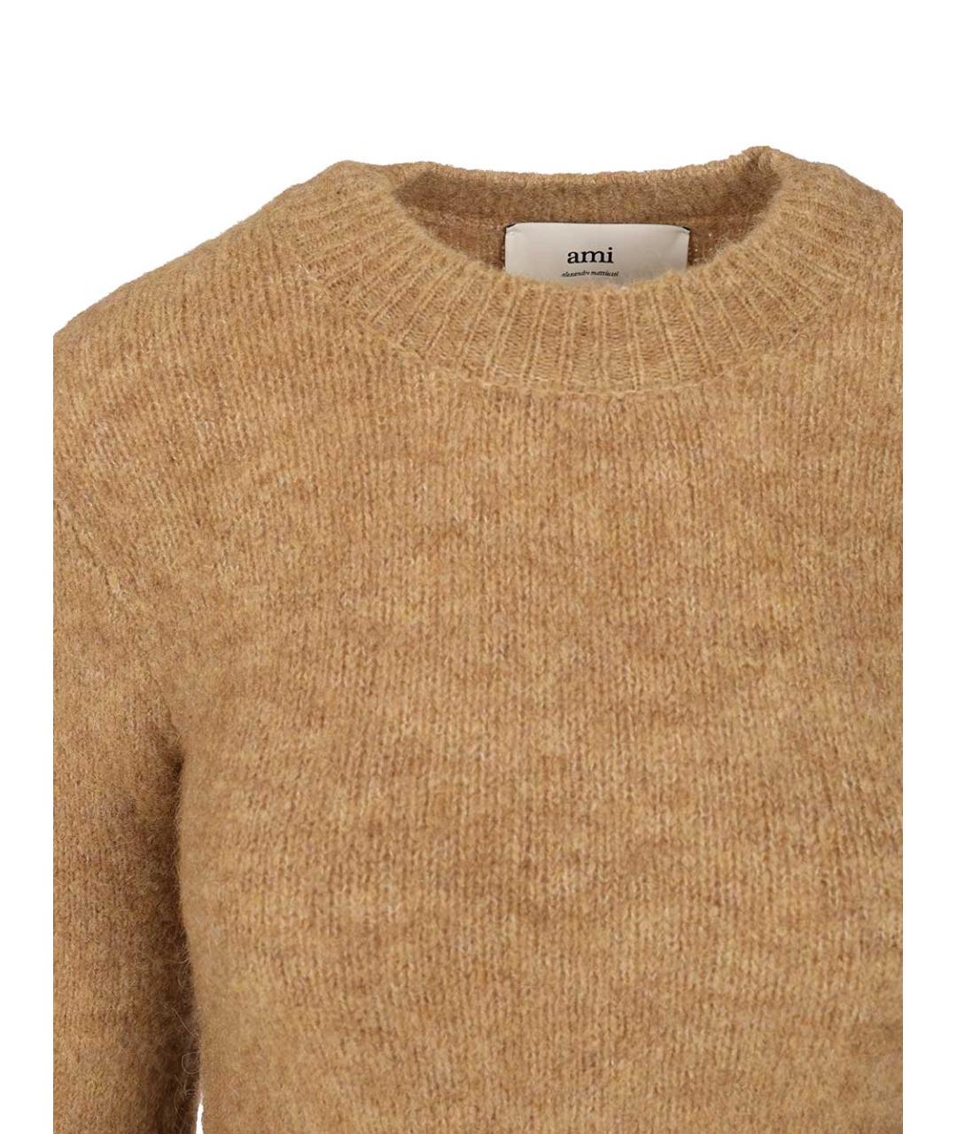 Ami Paris Коричневый шерстяной джемпер / свитер, фото 4