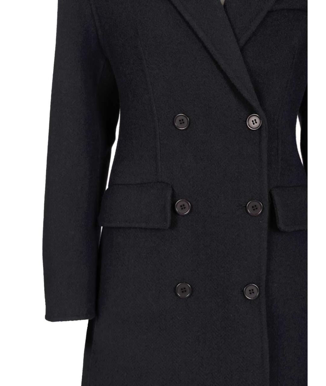 P.A.R.O.S.H. Темно-синее шерстяное пальто, фото 4