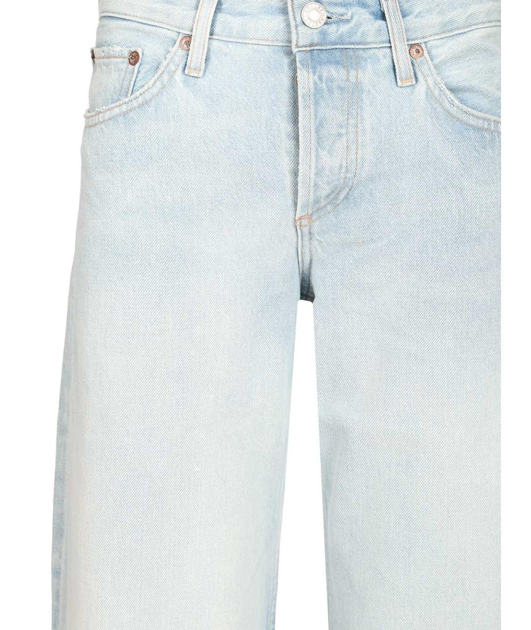 AGOLDE Голубые хлопковые прямые джинсы, фото 4