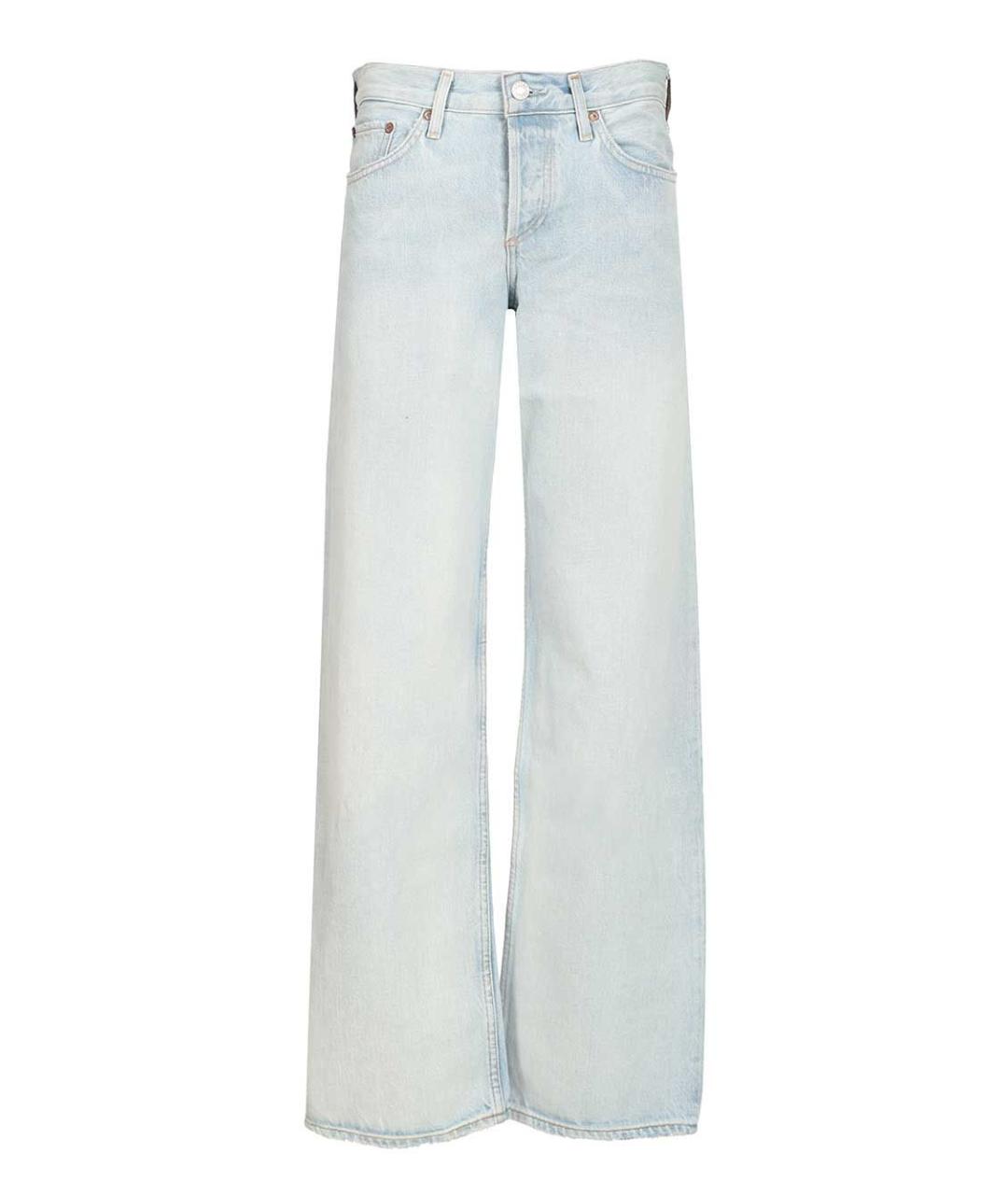 AGOLDE Голубые хлопковые прямые джинсы, фото 1
