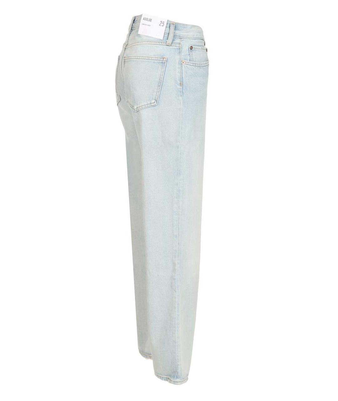AGOLDE Голубые хлопковые прямые джинсы, фото 3