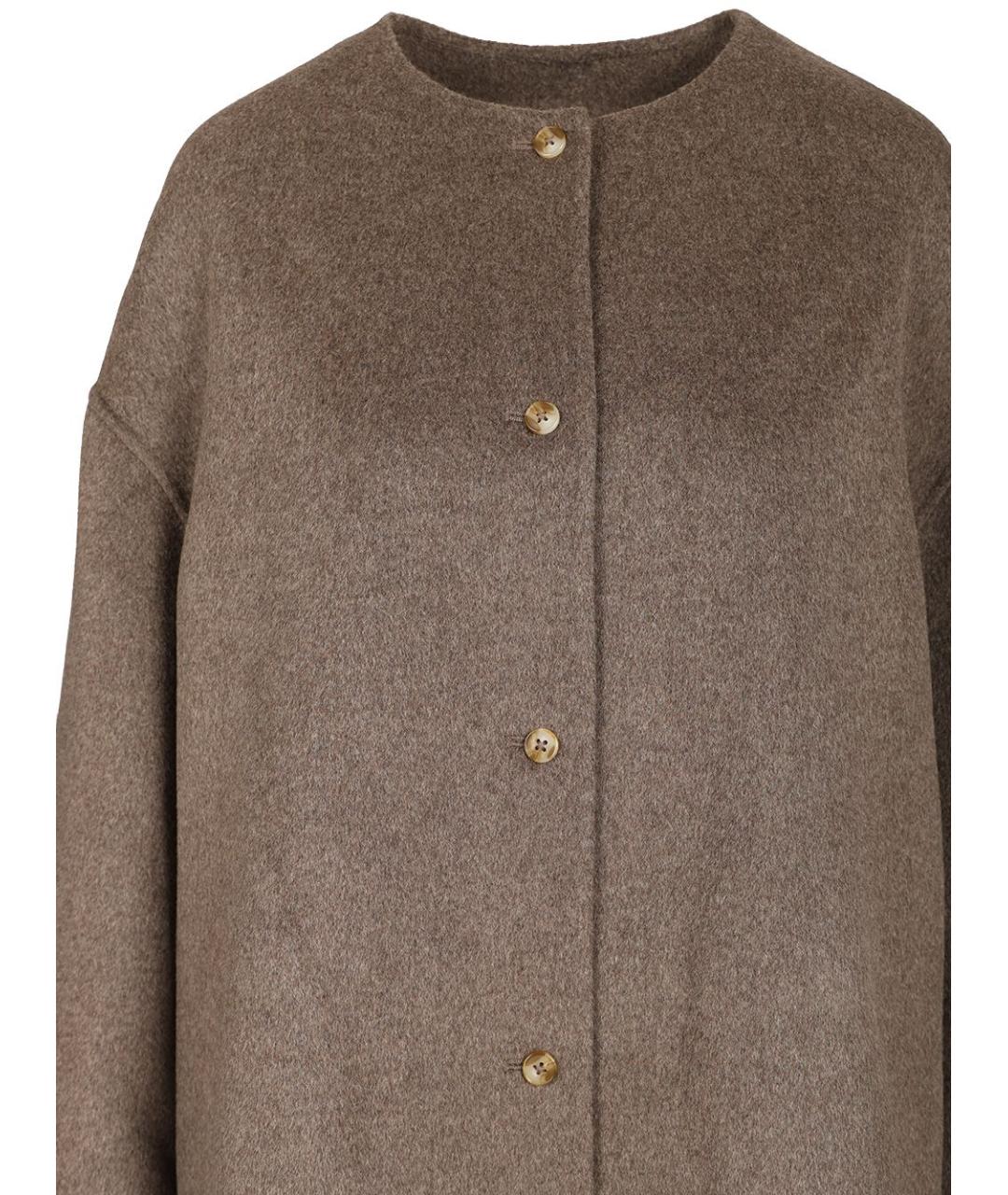 LOULOU STUDIO Бежевое шерстяное пальто, фото 4