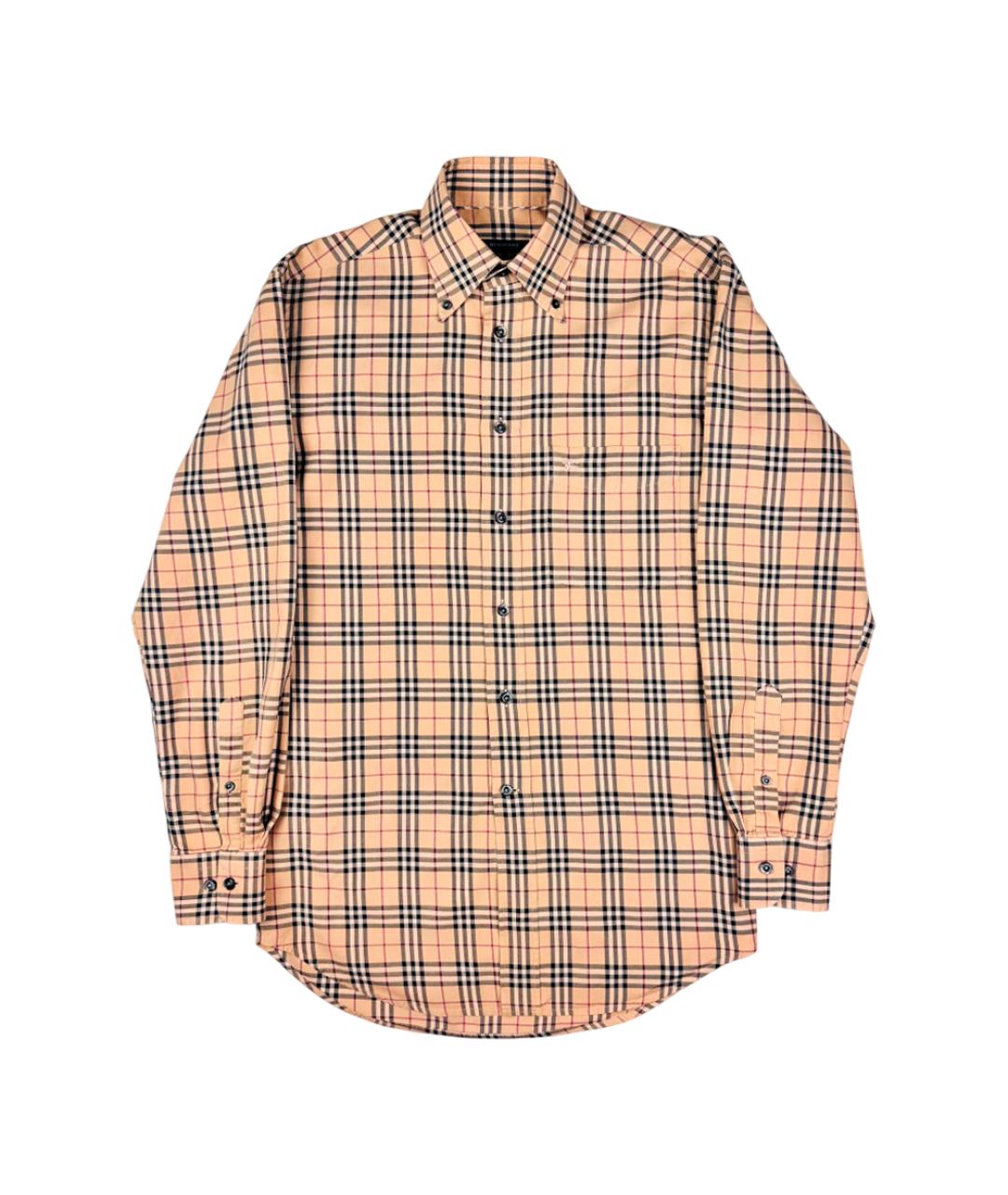 BURBERRY Бежевая хлопковая кэжуал рубашка, фото 4