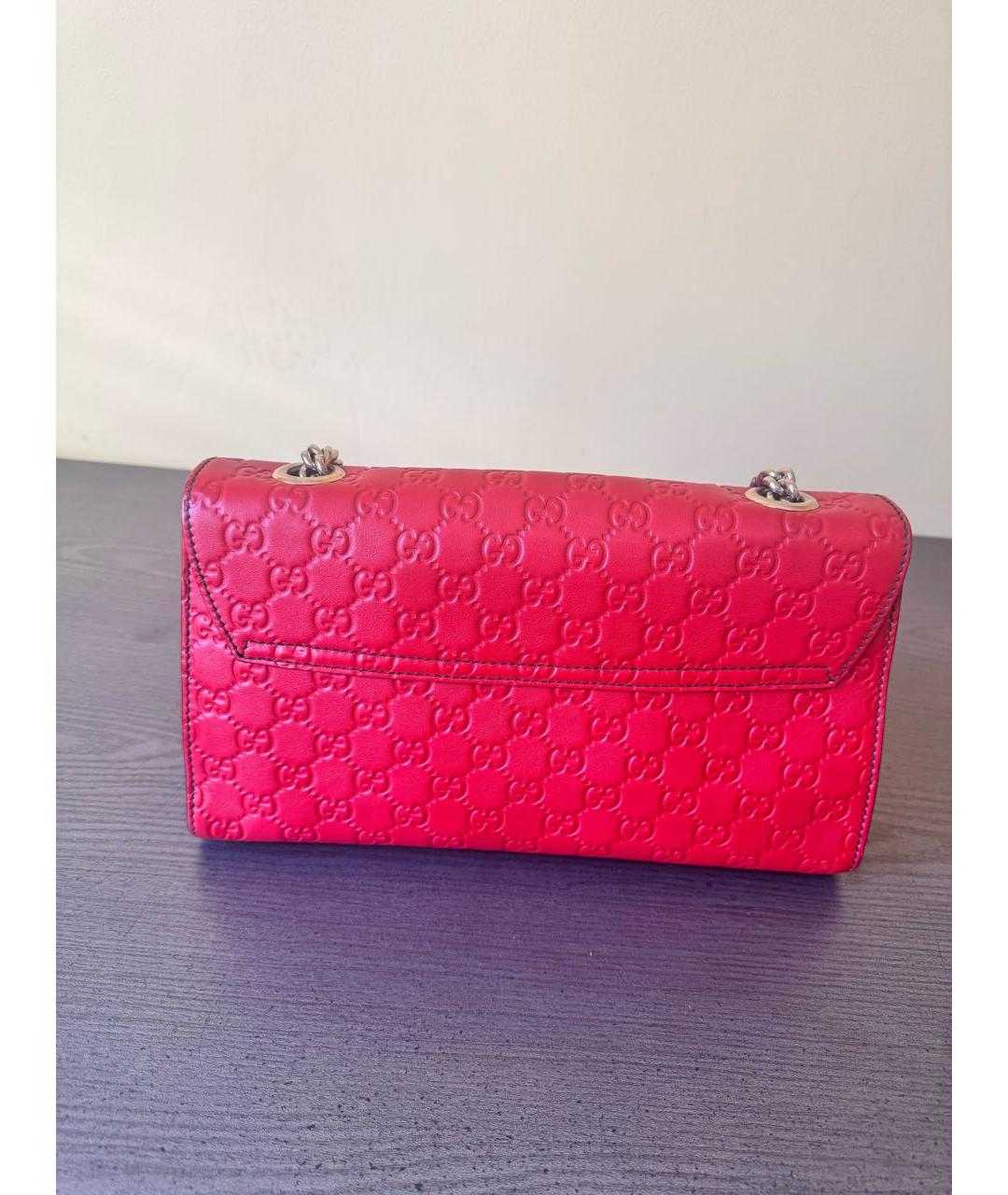 GUCCI Красная кожаная сумка через плечо, фото 3