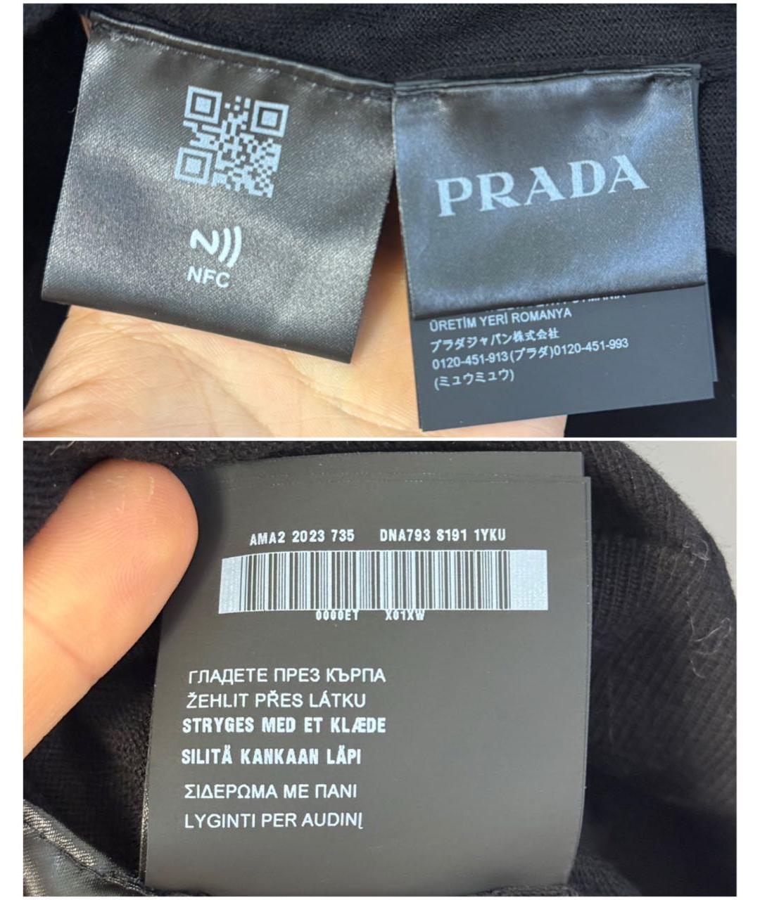 PRADA Черный хлопковый джемпер / свитер, фото 4