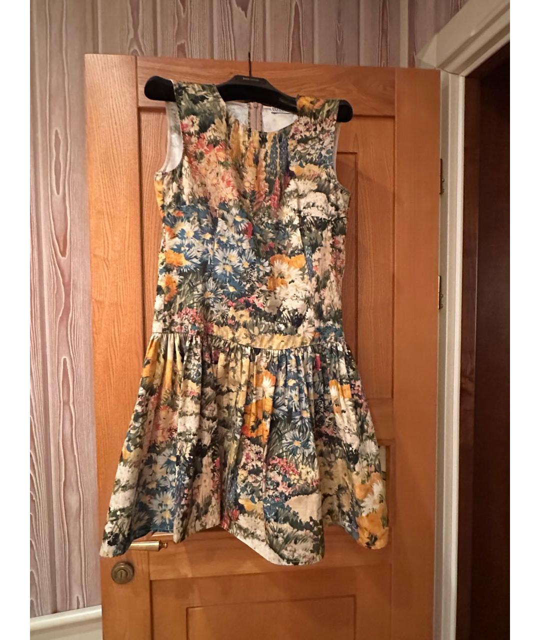 RED VALENTINO Мульти хлопковое платье, фото 5