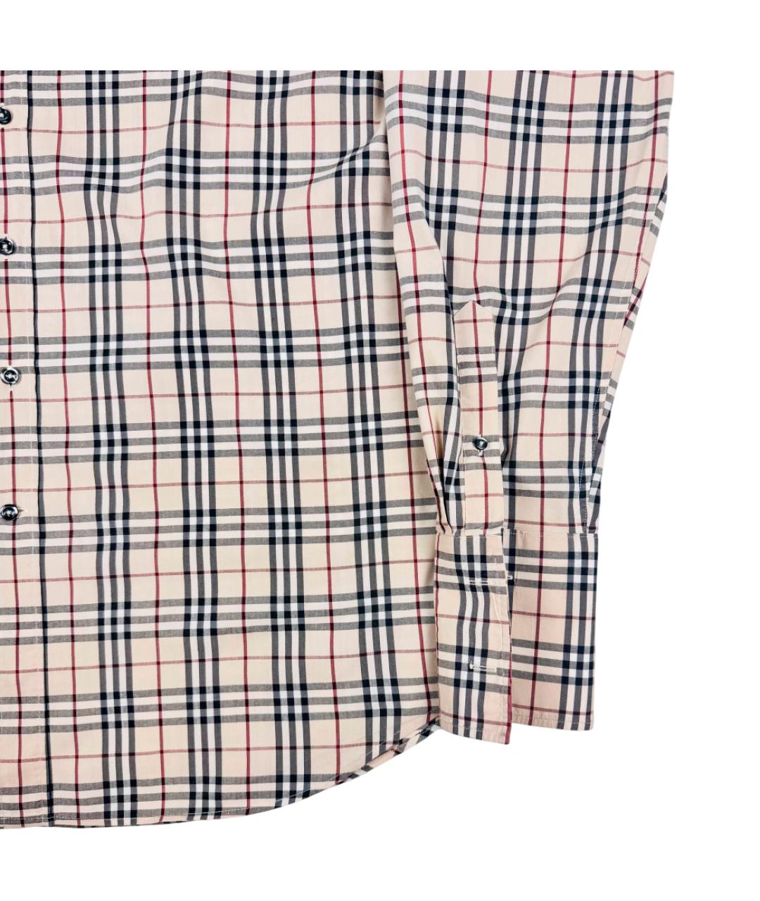 BURBERRY Бежевая хлопковая классическая рубашка, фото 3