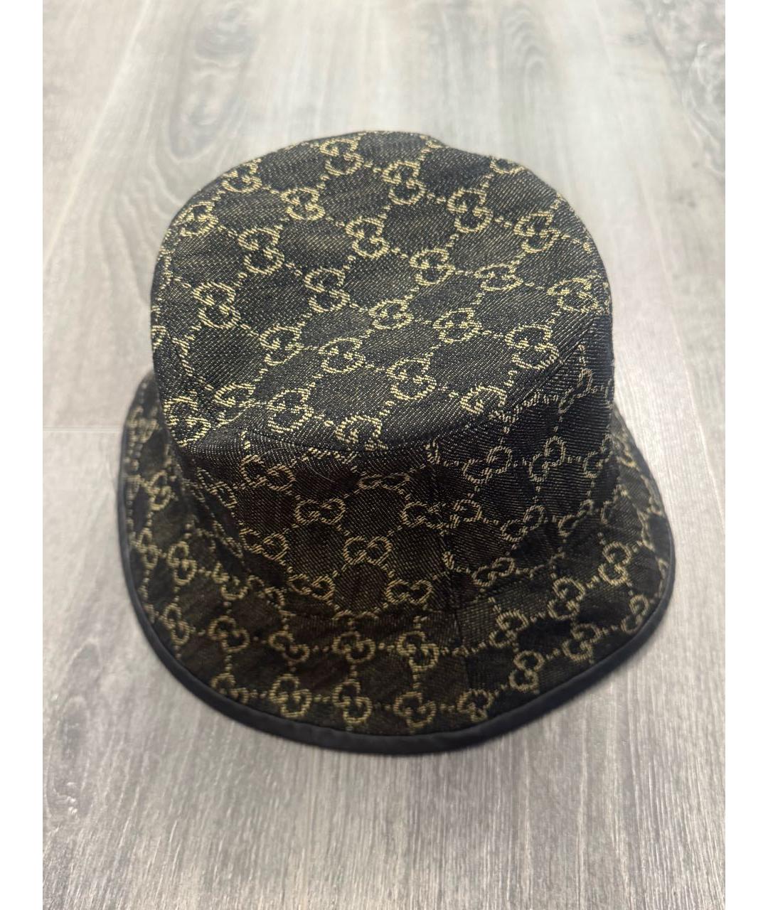 GUCCI Темно-синяя хлопковая шляпа, фото 6