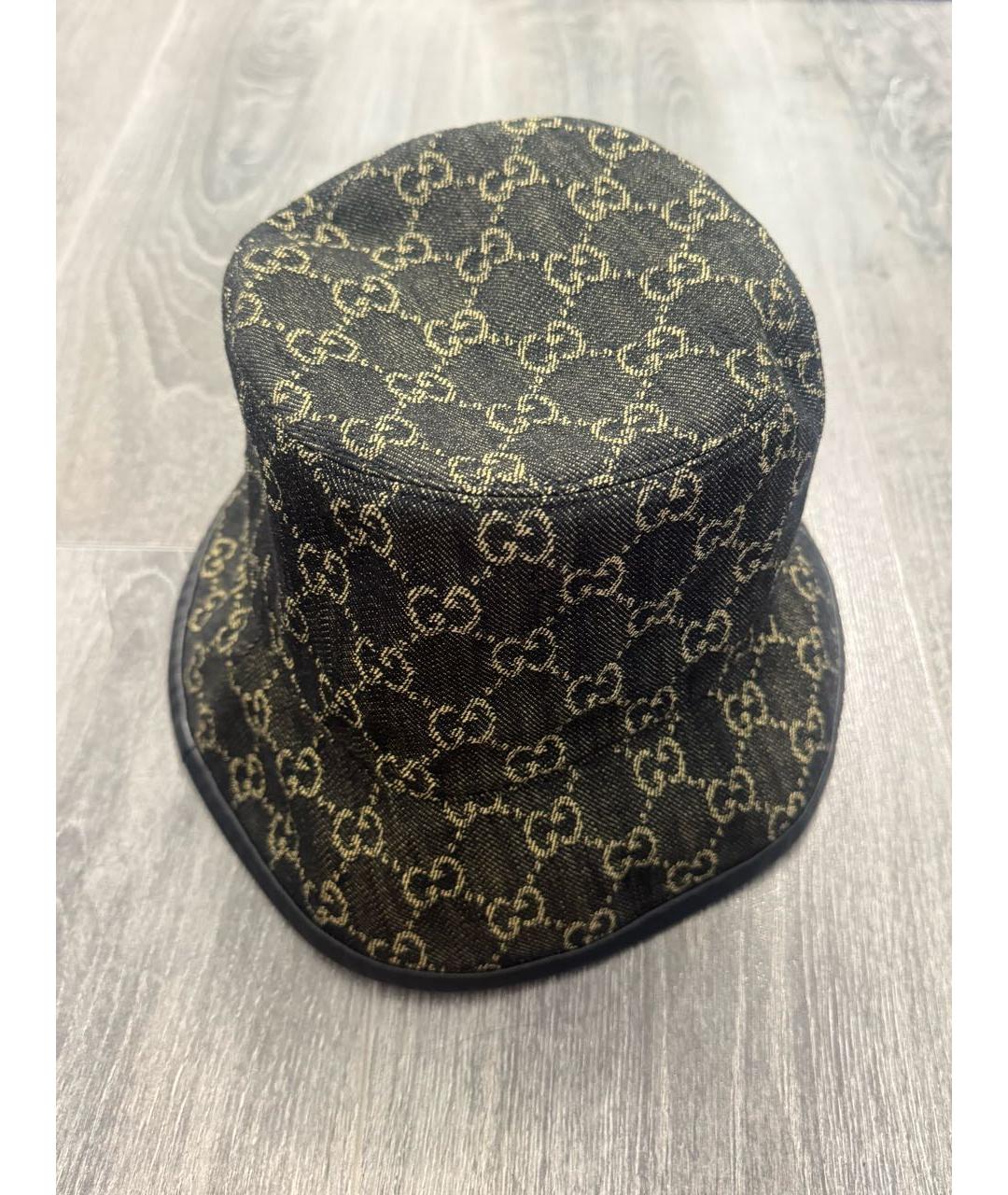 GUCCI Темно-синяя хлопковая шляпа, фото 2