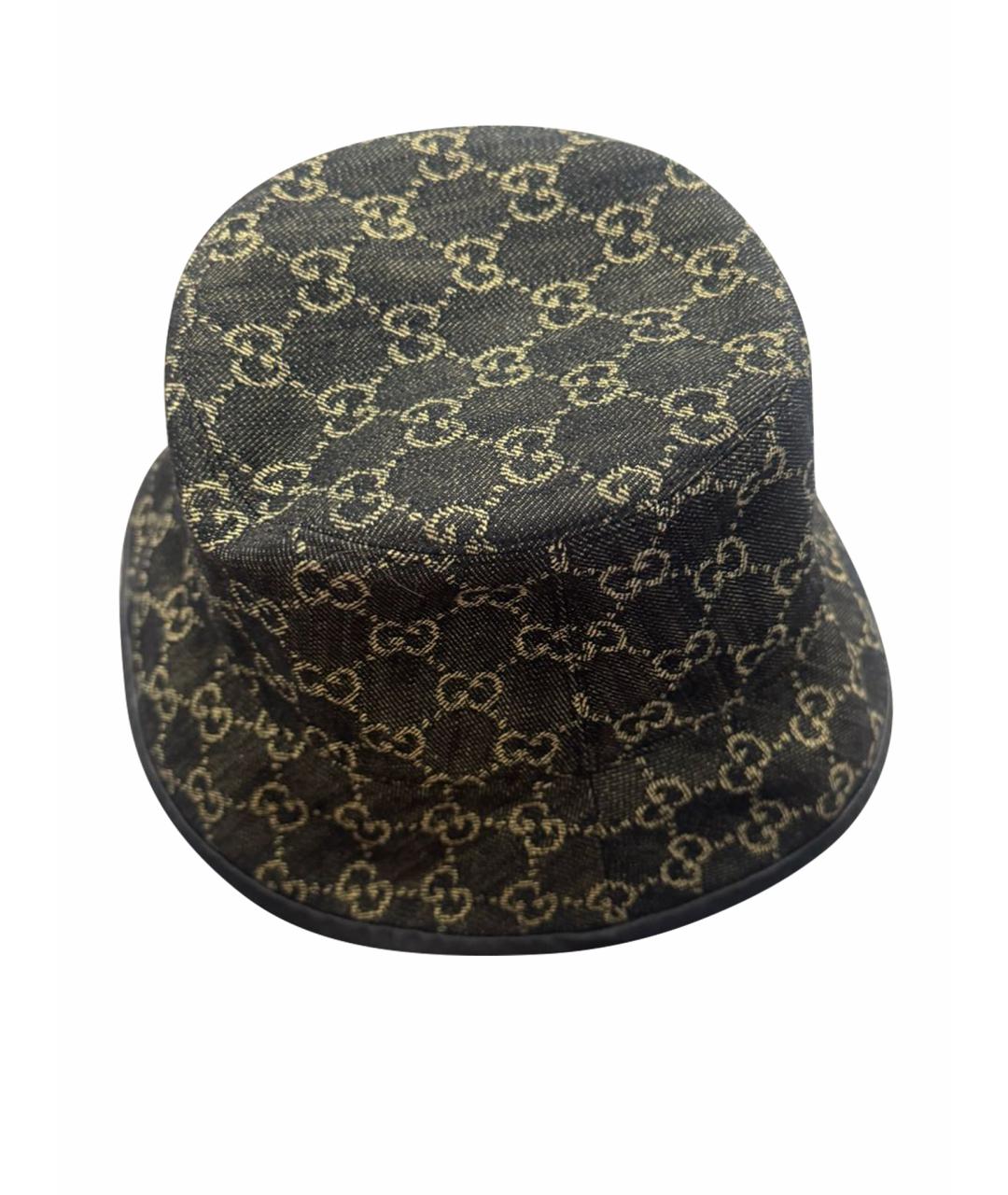 GUCCI Темно-синяя хлопковая шляпа, фото 1