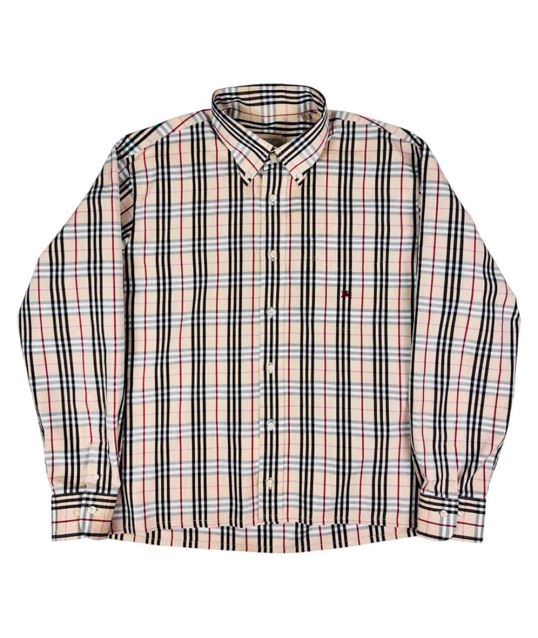 BURBERRY Бежевая хлопковая кэжуал рубашка, фото 5