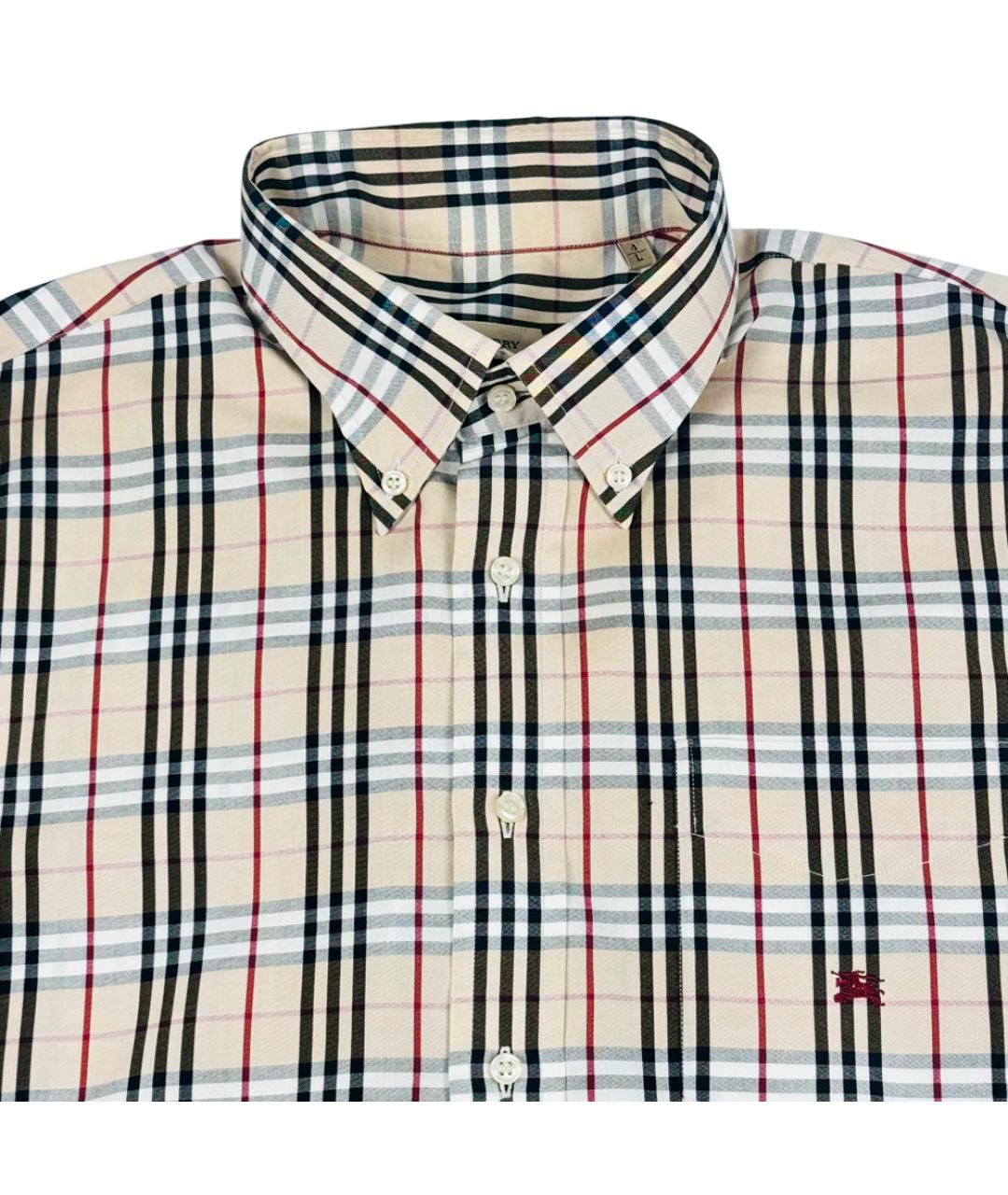 BURBERRY Бежевая хлопковая кэжуал рубашка, фото 2