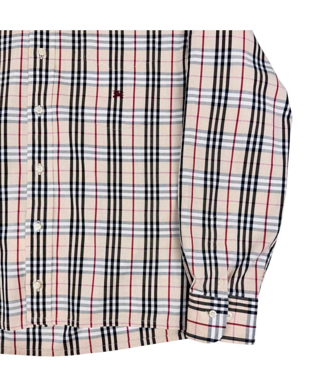 BURBERRY Бежевая хлопковая кэжуал рубашка, фото 3