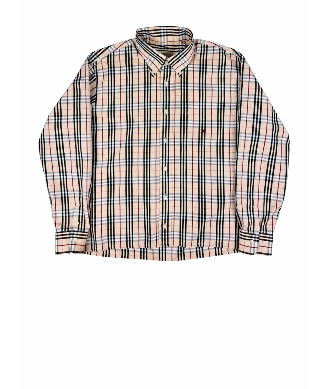 BURBERRY Бежевая хлопковая кэжуал рубашка, фото 1