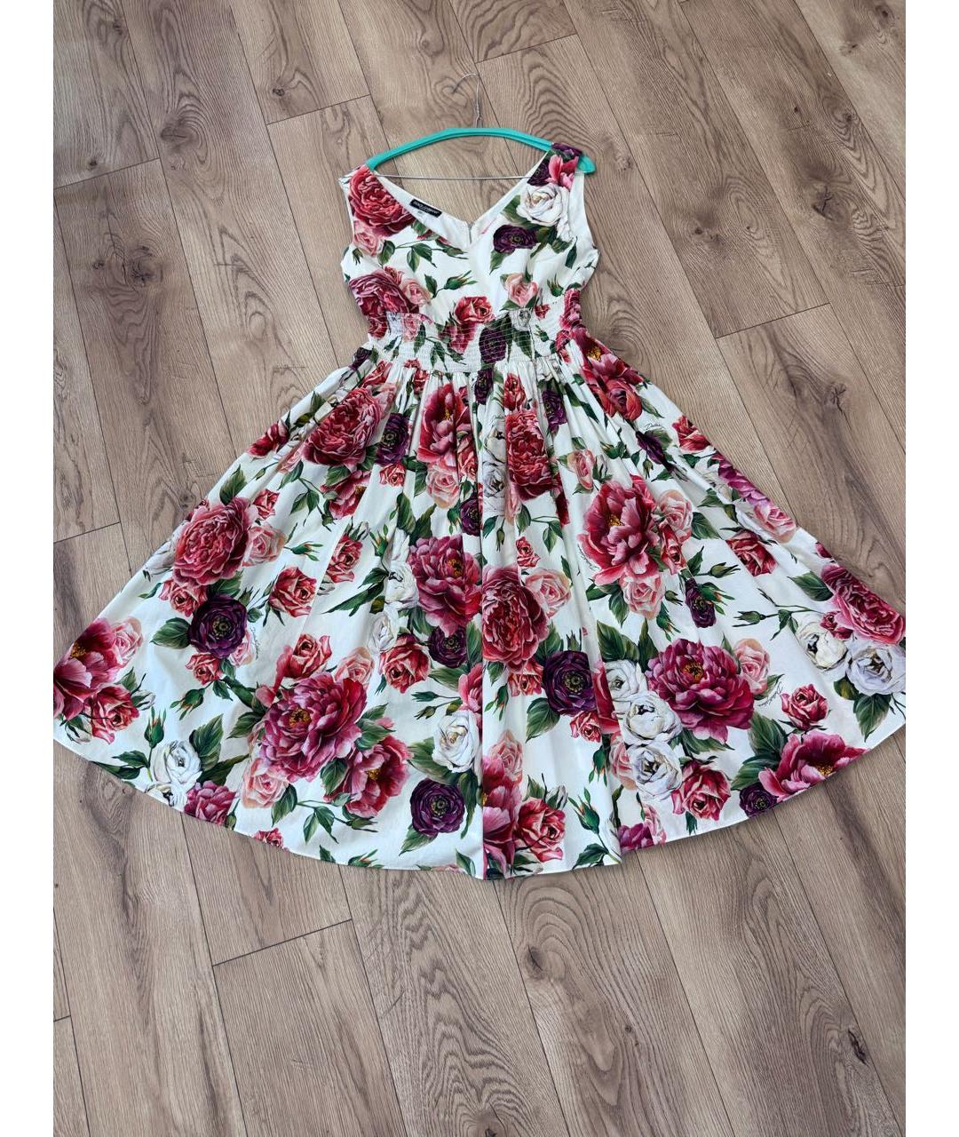 DOLCE&GABBANA Розовое хлопковое повседневное платье, фото 6