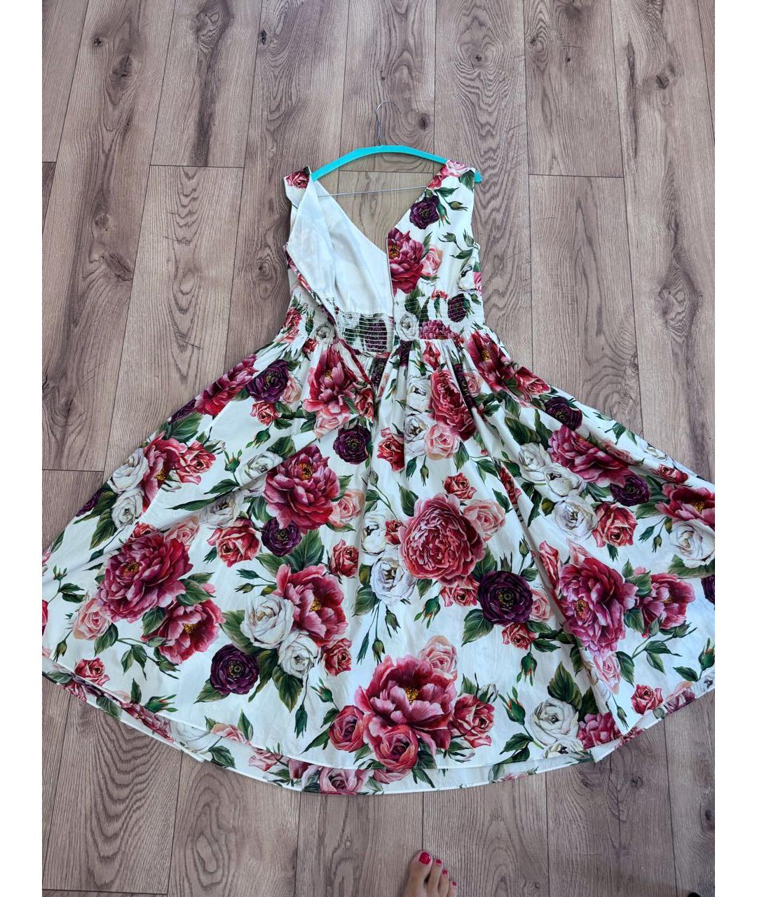 DOLCE&GABBANA Розовое хлопковое повседневное платье, фото 4