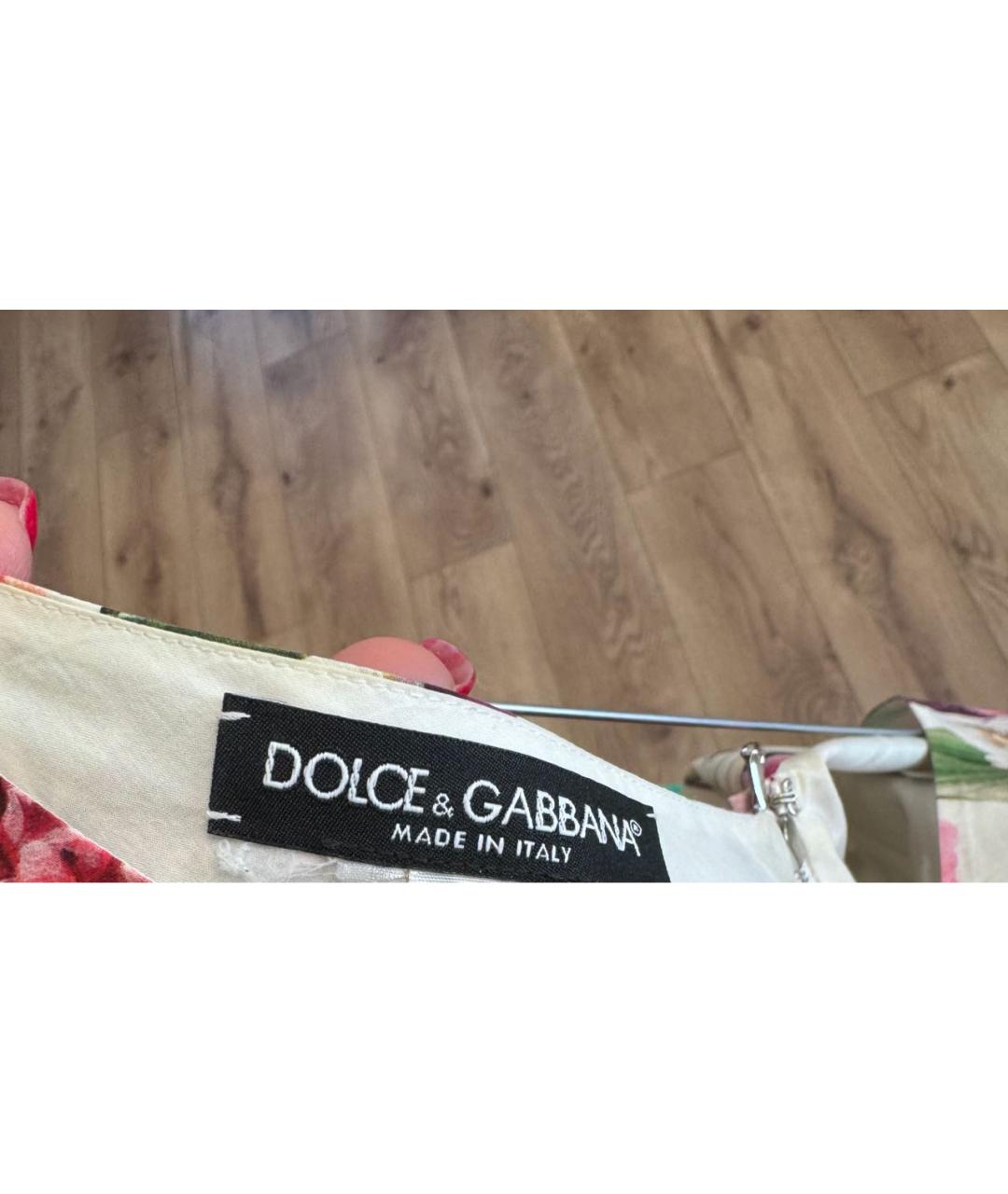 DOLCE&GABBANA Розовое хлопковое повседневное платье, фото 5