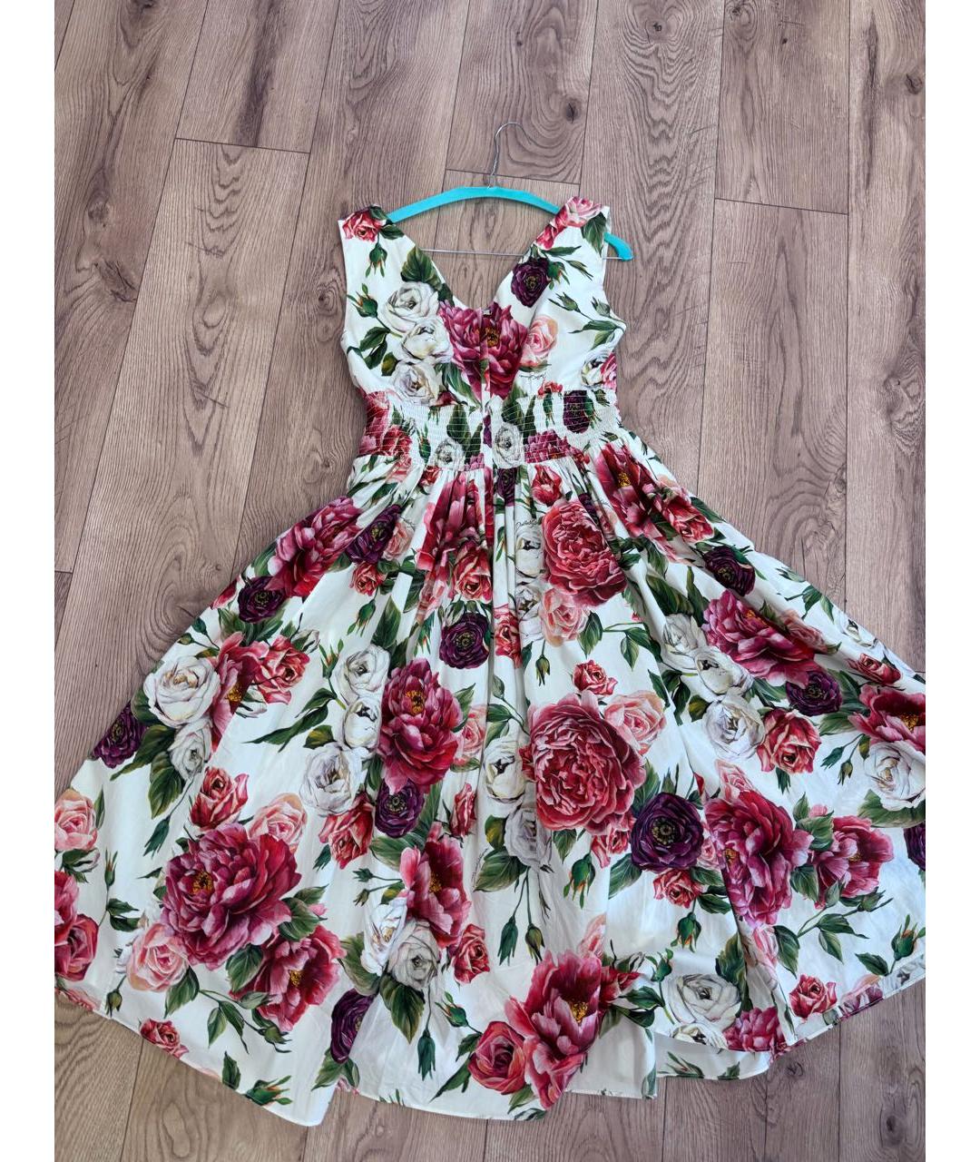 DOLCE&GABBANA Розовое хлопковое повседневное платье, фото 7