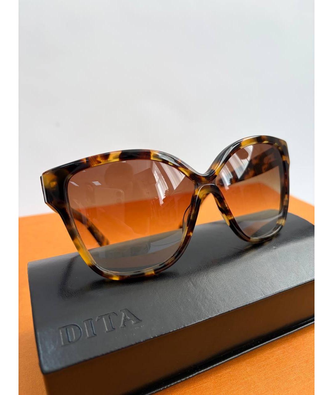 DITA Коричневые пластиковые солнцезащитные очки, фото 2