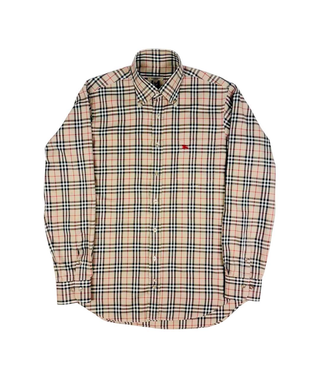 BURBERRY Бежевая хлопковая кэжуал рубашка, фото 5