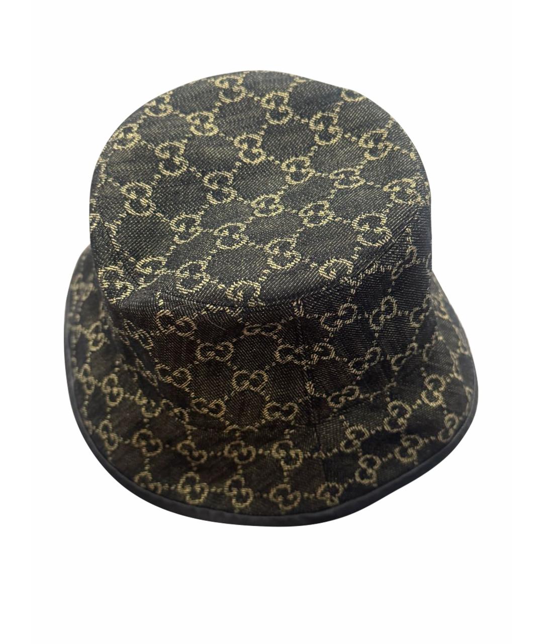 GUCCI Темно-синяя хлопковая шляпа, фото 1