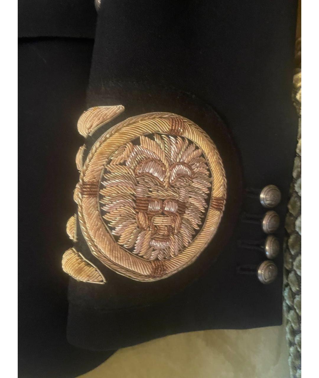 BALMAIN Черный хлопковый пиджак, фото 2