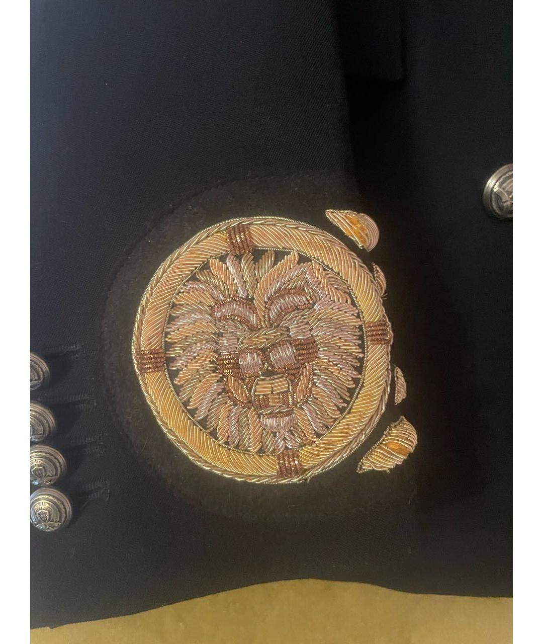 BALMAIN Черный хлопковый пиджак, фото 3