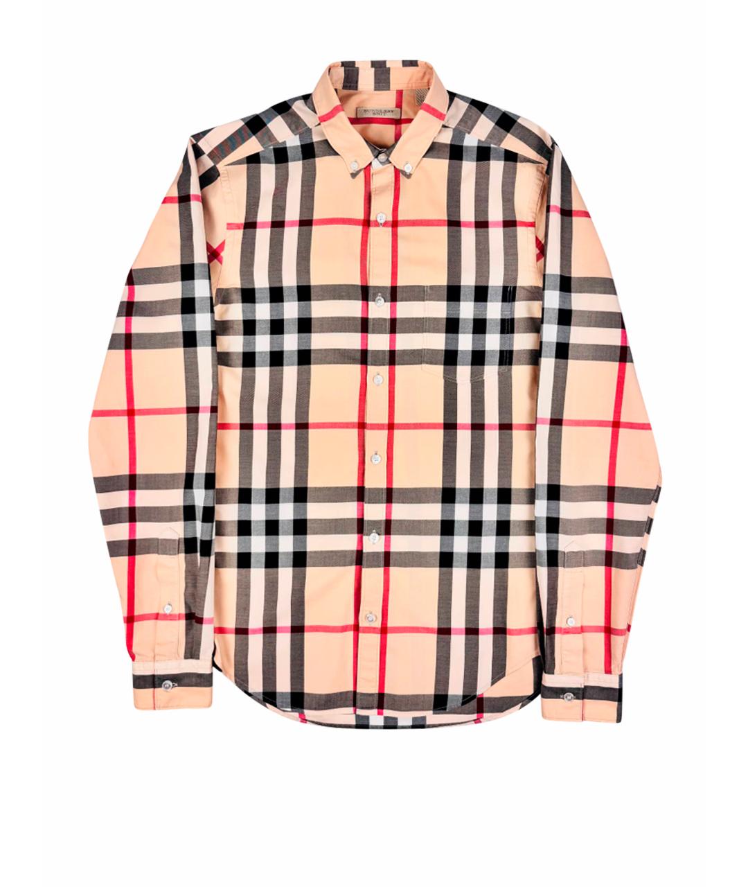 BURBERRY Бежевая хлопковая кэжуал рубашка, фото 1