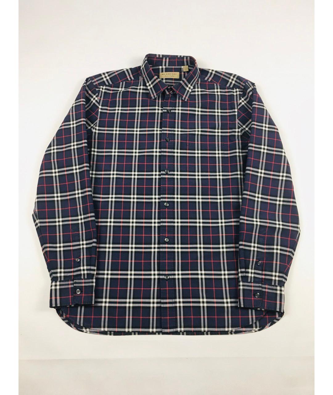 BURBERRY Синяя хлопковая кэжуал рубашка, фото 4