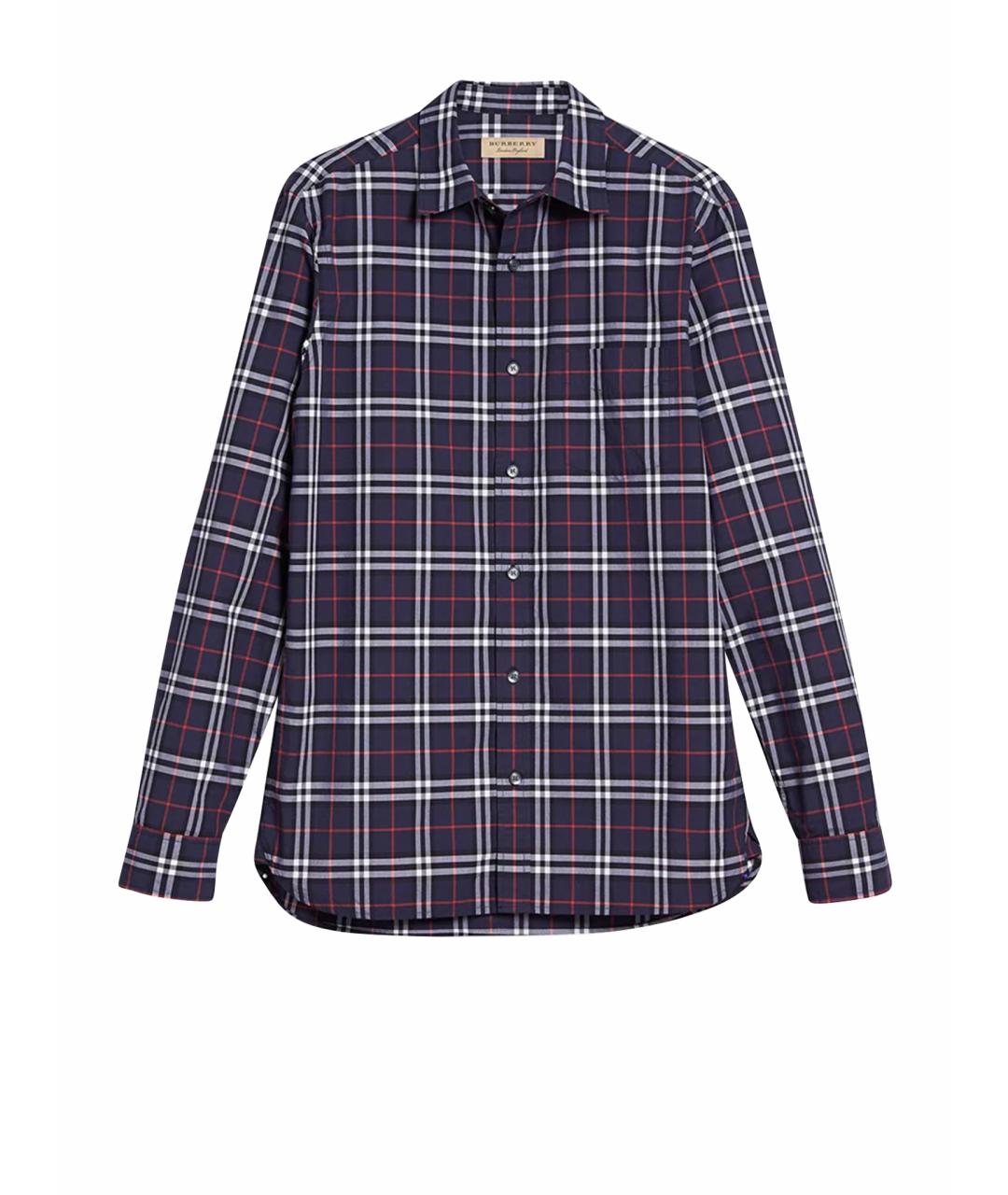 BURBERRY Синяя хлопковая кэжуал рубашка, фото 1