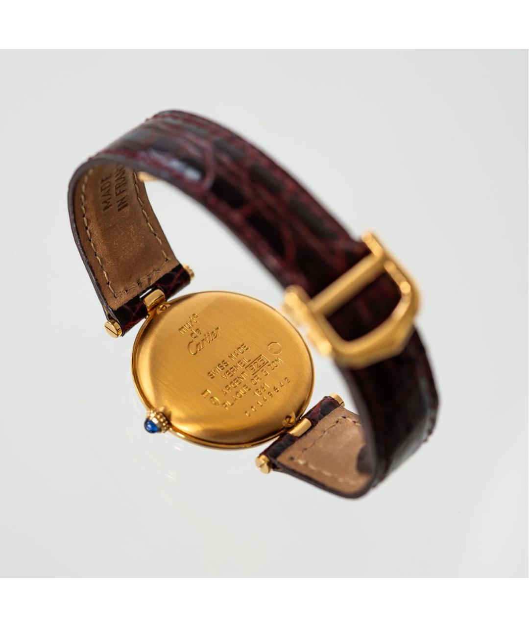 CARTIER Золотые позолоченные часы, фото 4