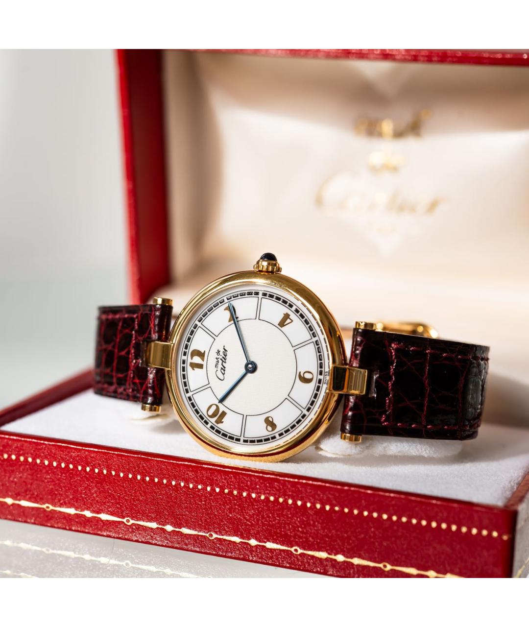 CARTIER Золотые позолоченные часы, фото 5