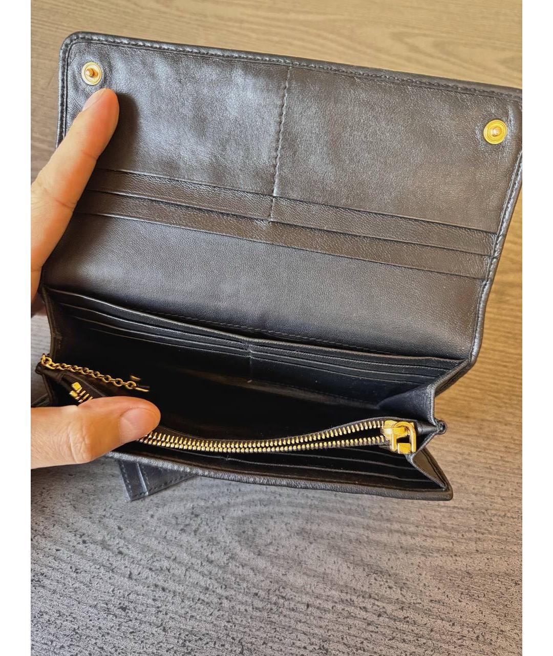 MIU MIU Черный кожаный кошелек, фото 4