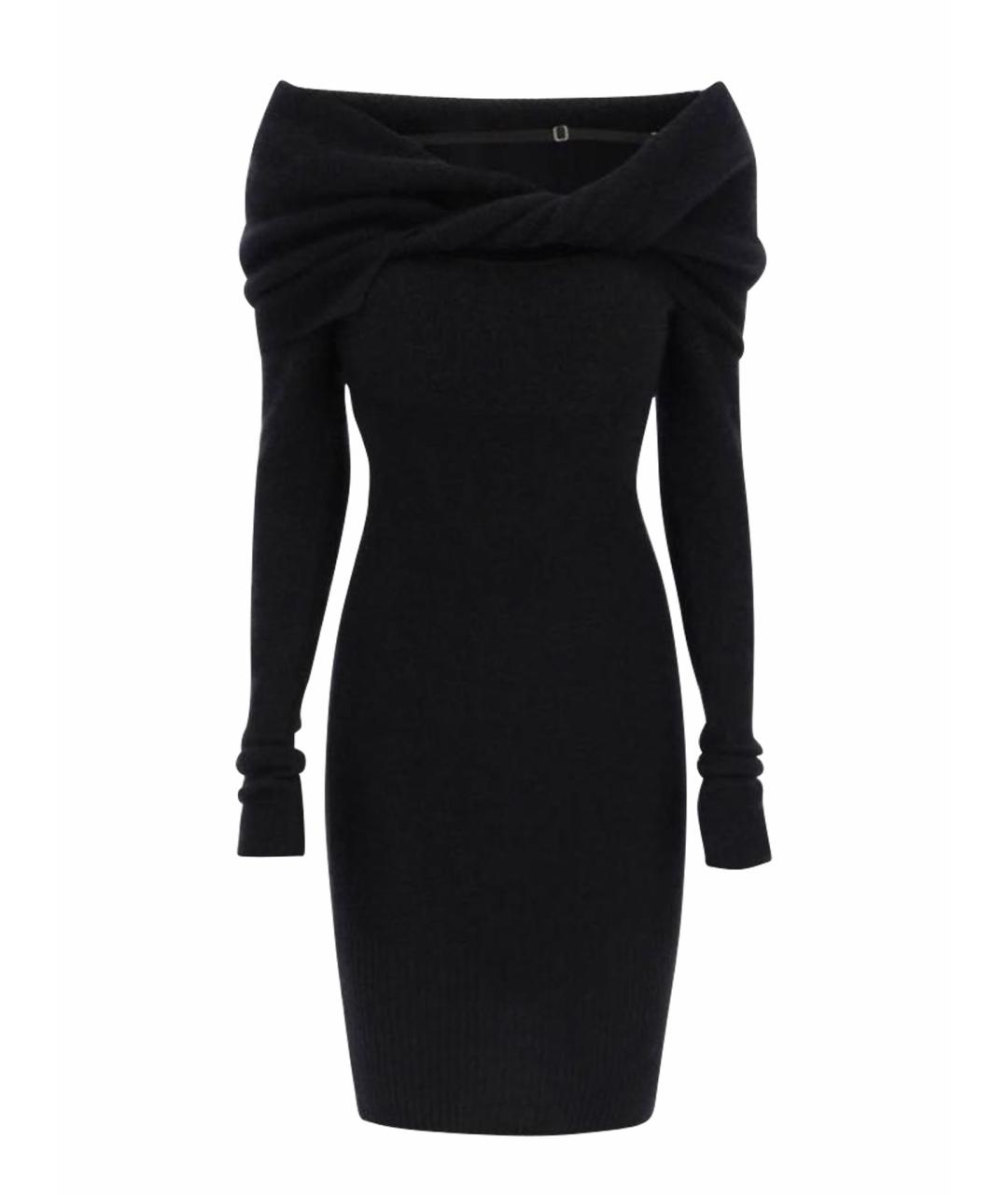 JACQUEMUS Черное шерстяное повседневное платье, фото 1