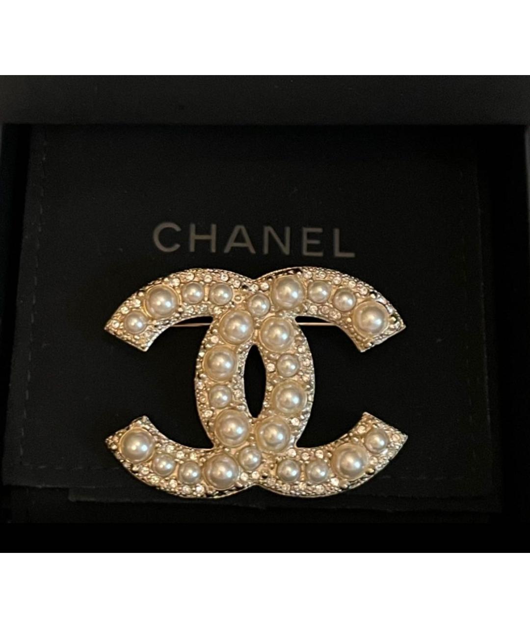 CHANEL Золотая металлическая булавка / брошь, фото 2