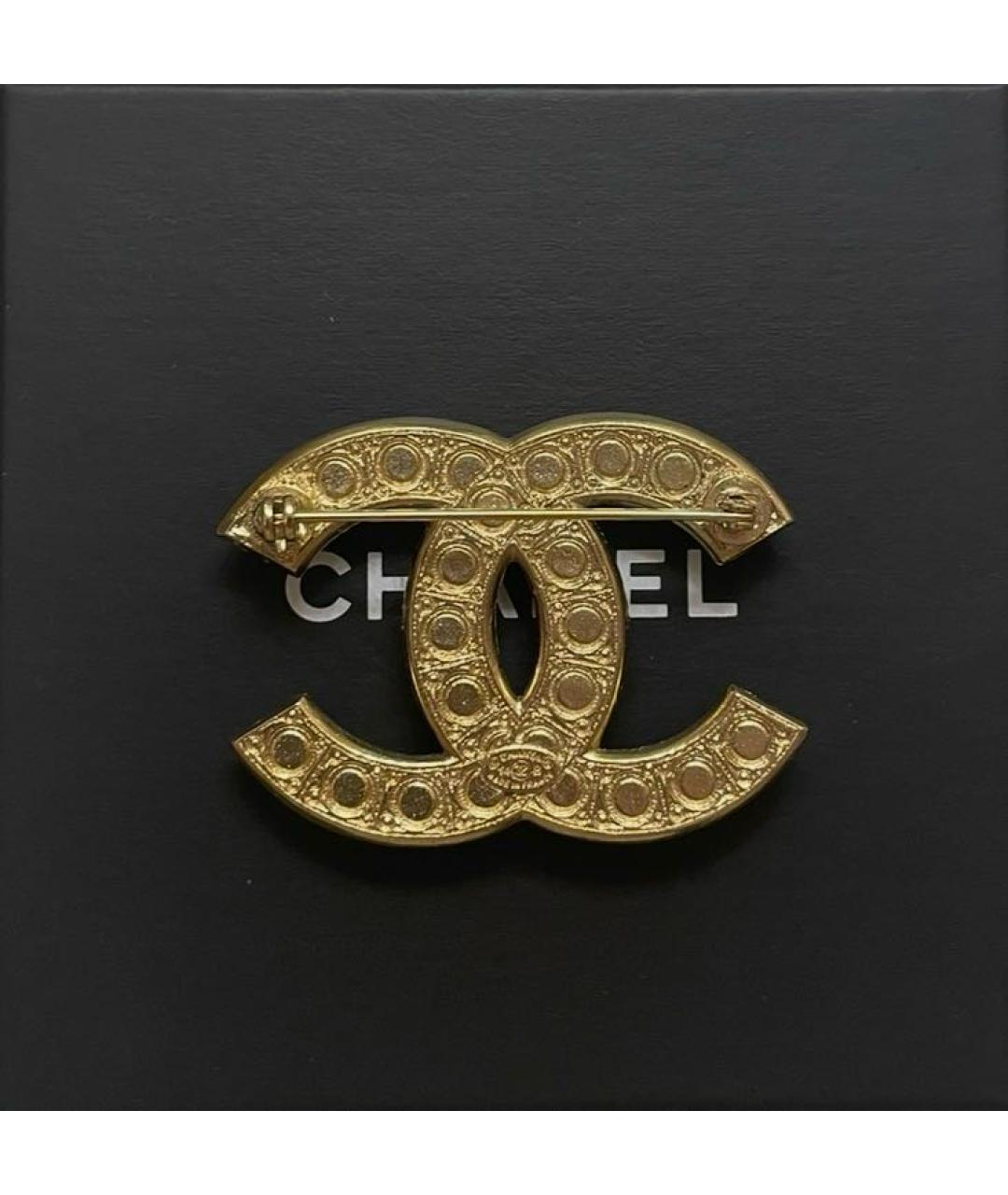CHANEL Золотая металлическая булавка / брошь, фото 4